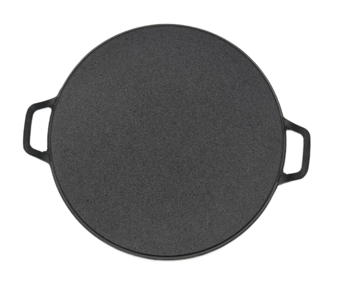 Preseasoned Round Cast Iron Griddle Pan 12 Inch Nonstick Skillet