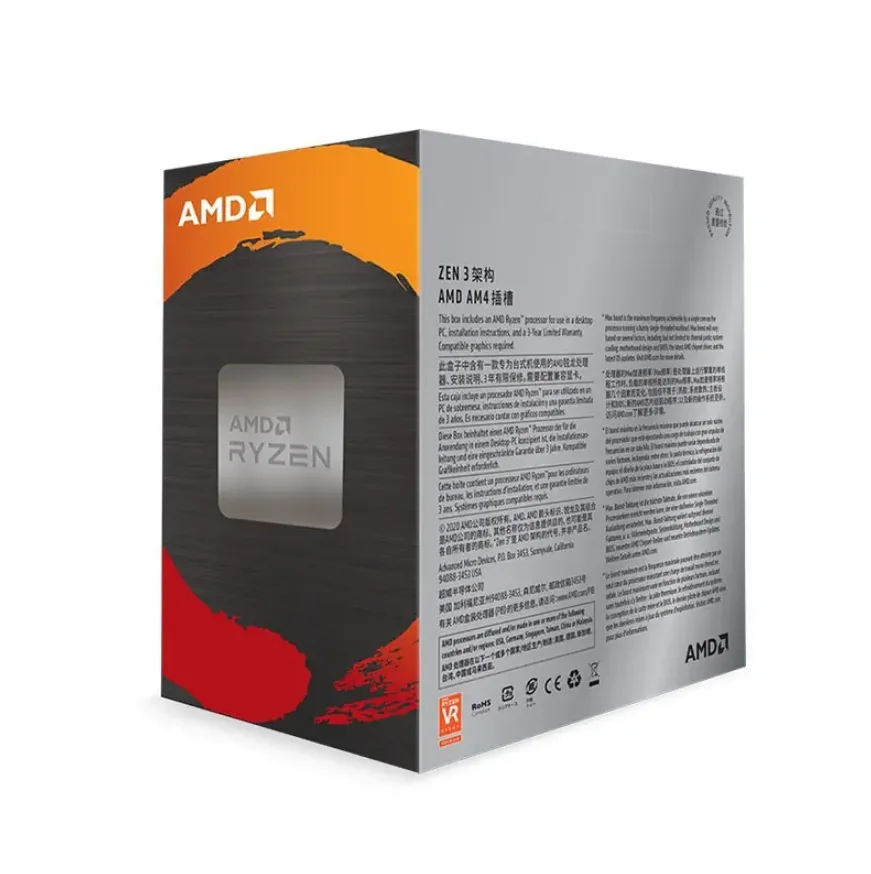 Box New AMD Original CPU Processor for R3 R5 R7 R9 3200G 3400G 3500X 3600 3600x 3700x 3800x 5600X 5800X 3700 3900x 3950X 3990X