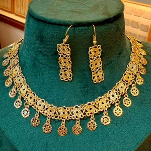 2026 Best Buy 24K Gold Plated Vintage Style Fashion Jewelry Set Indian Manufacturer Inspired Comoros Mayotte-Copper Gift Ready