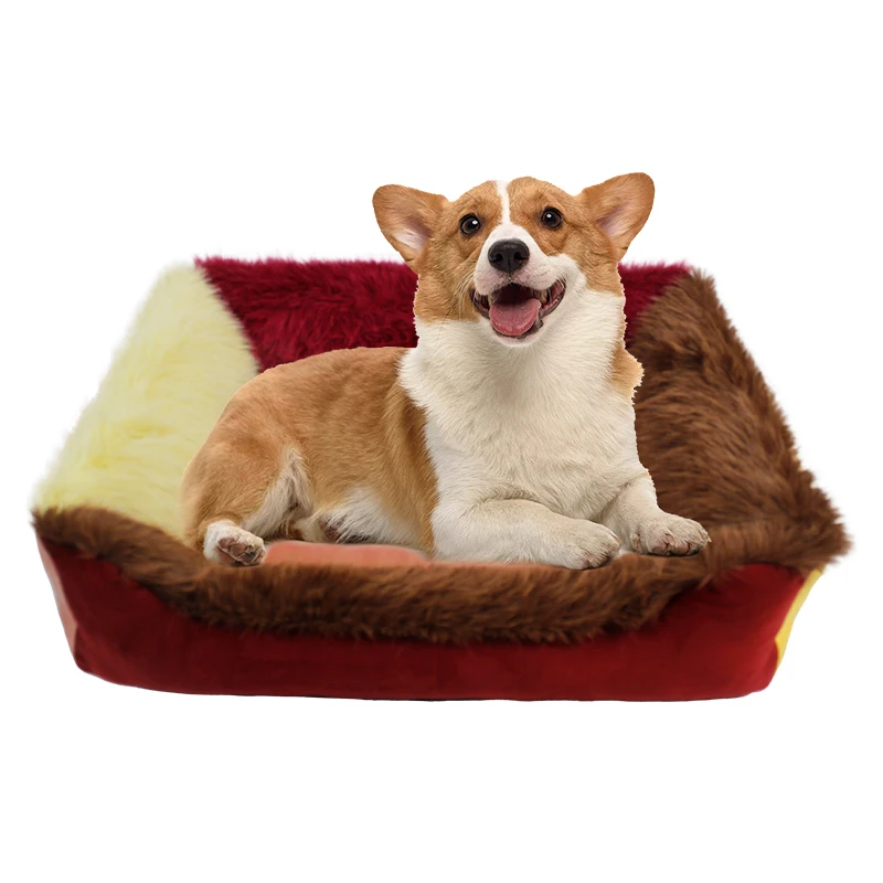 Designer plush wholeable orthopedic pet bed washable bed for dog