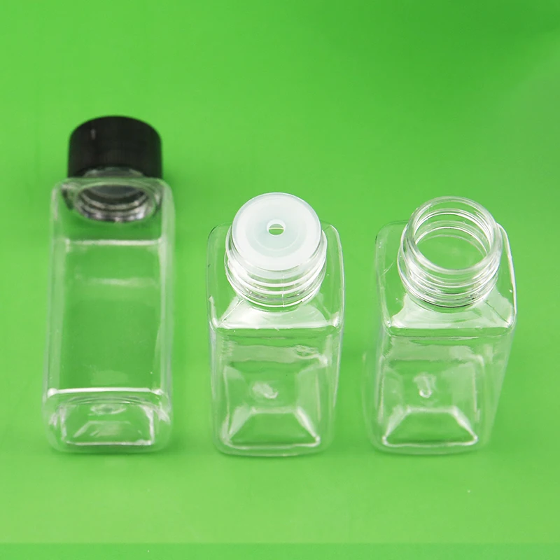 product pet 30ml bottle plastic transparent cosmetic bottle with black cap-33