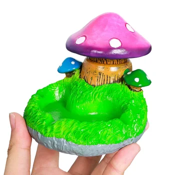 Handmade Portable Custom Ashtray Mushroom Shape Eco Friendly Resin Ashtray
