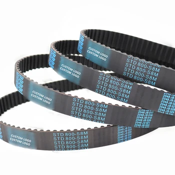 High quality customizable logo timing belt STD-S8M