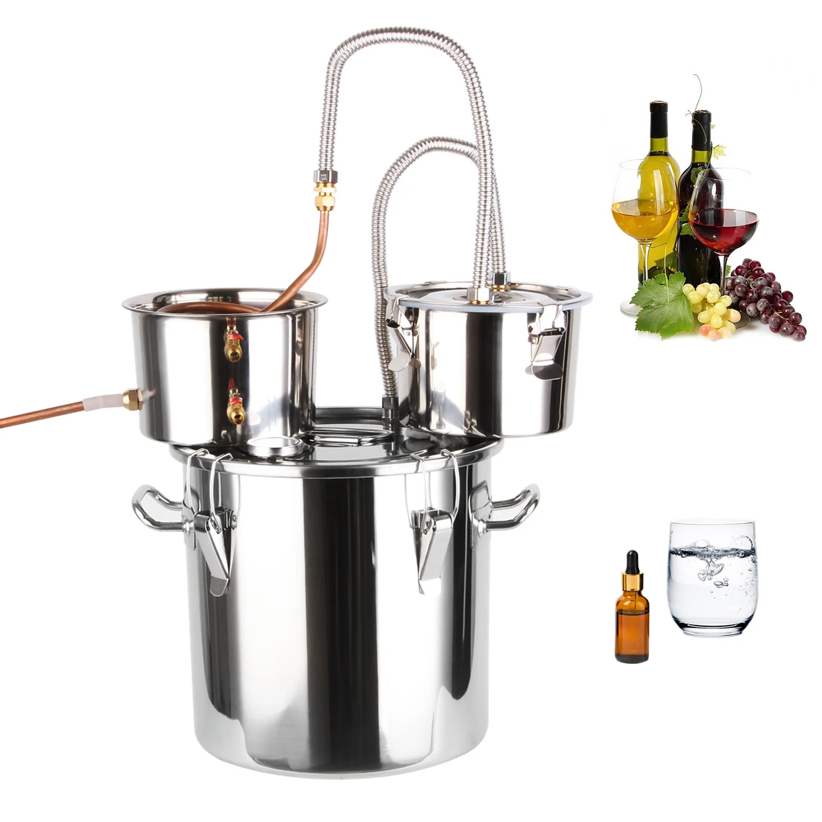 Small Distillation Machine Small Essential Oil Extractor - 50liter Moonshine Still