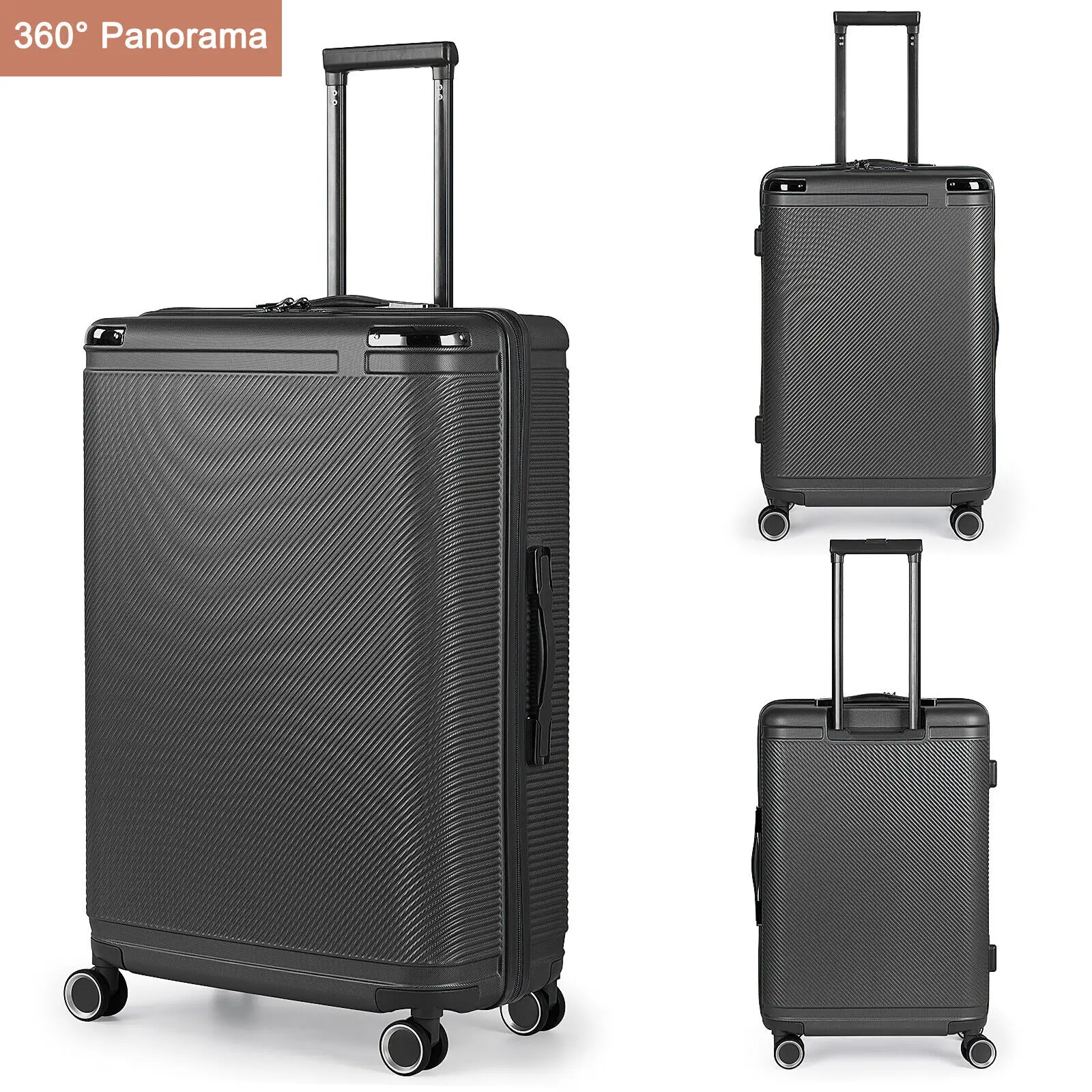 Rideable Travel Suitcase Abs Luggage Trolley Bag With Big Wheels Travel Trolley Case Luggage