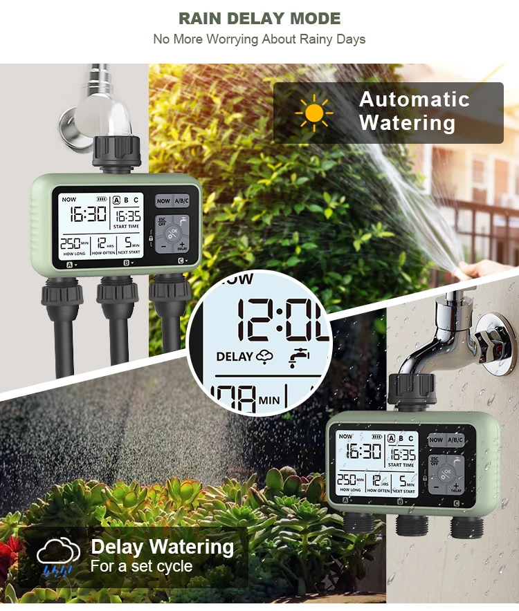 2024 New Large Screen Electronic Water Timer Waterproof For Outdoor Use ...