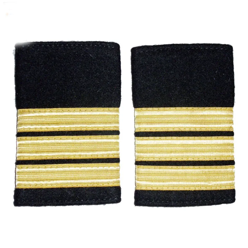 Royal Uniform Wave Shoulder Boards 3 Bars 10mm Epaulettes General