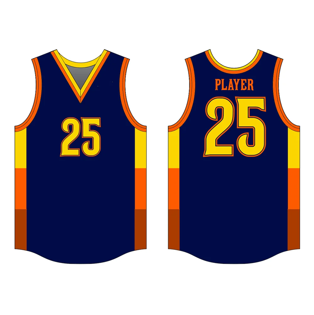 Premium Style Sublimation Basketball Jersey Polyester Made V Neck