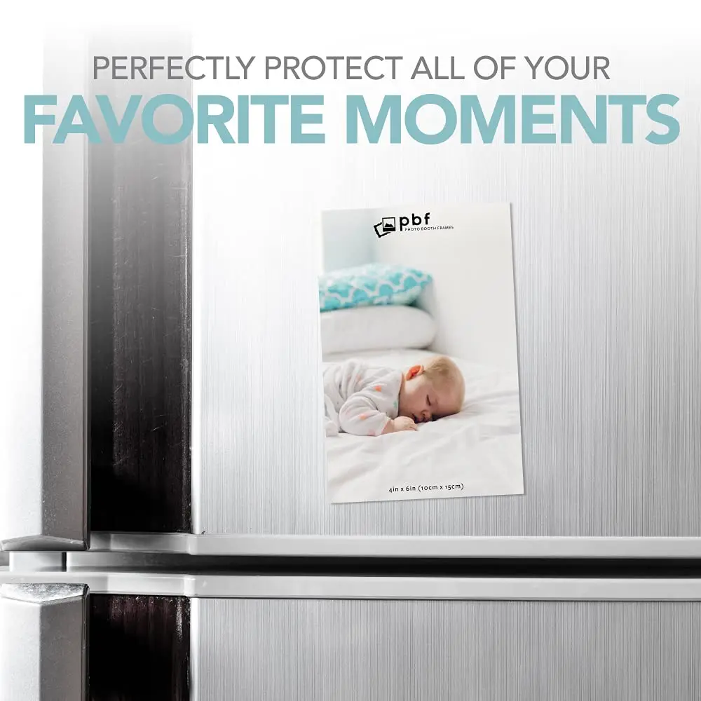 Magnetic Picture Frames for Refrigerator | Clear Magnetic Acrylic Frames | Magnetic Photo Holders for Fridge, Locker, Cubicle