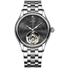 silvery-black-silvery stainless steel