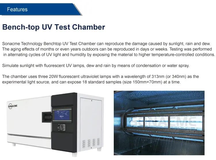 High Quality Benchtop Uv Test Chambers Uv Light Weathering Aging