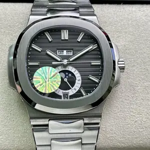 High-quality Business Luxury Black Dial Wristwatch Date Moon Phase Functions Classic Stylish Automatic Men's Mechanical Watches