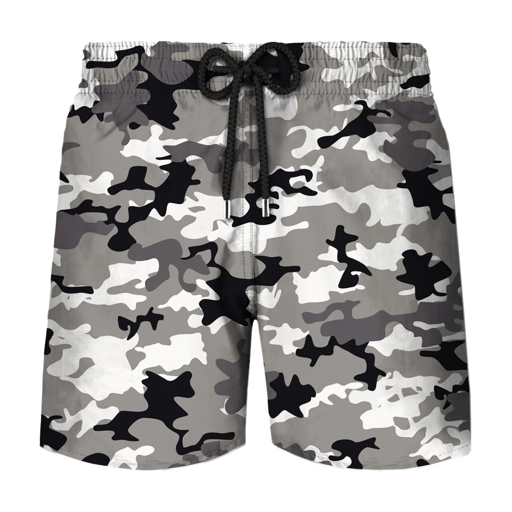 2023 Camouflage Print Customized Men's Swim Shorts 3D Beach Fiess Good Quality Custom Design Men Shorts628_voghion.com