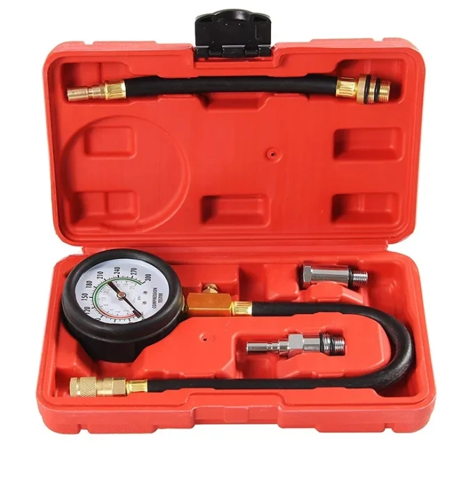 Petrol Engine Cylinder Compression Tester 5 Pcs Oil Pressure Test Kit for Car Diagnostic Tools