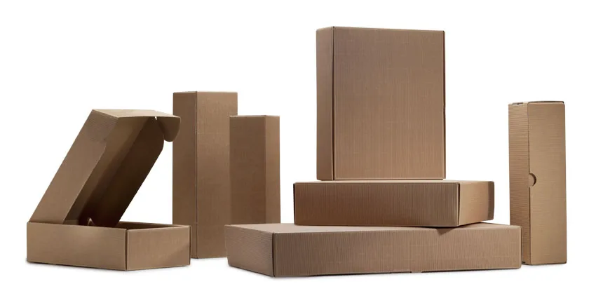 Cardboard Box Set for Three Bottles Self-Mounting with Internal Support Corrugated Board Ginkgo Kraft Colour Wine Gift Box