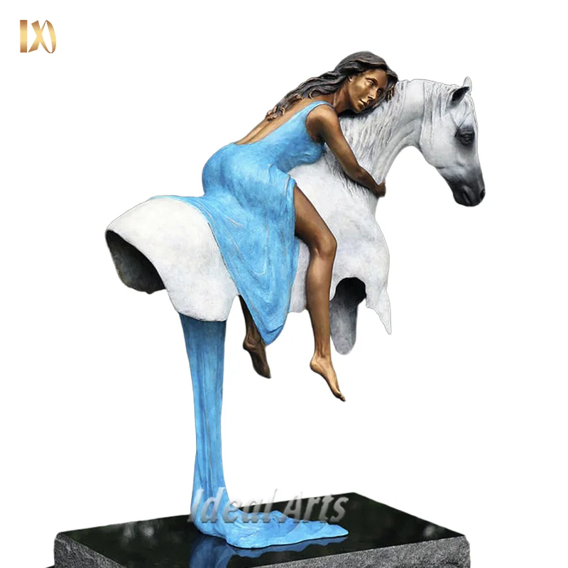 Customized Outdoor Antique Life Size Bronze Metal Big Horse With
