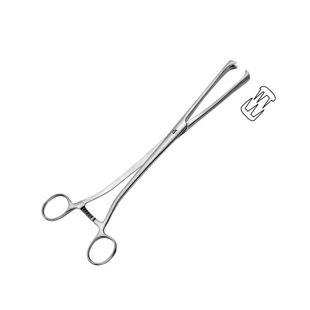 Museux Tenaculum Forceps 3 X 3 Teeth # 2 -  11 mm Uterine Forceps Stainless Steel  Gynecology Instruments 26 Cm/ 10 1/4"