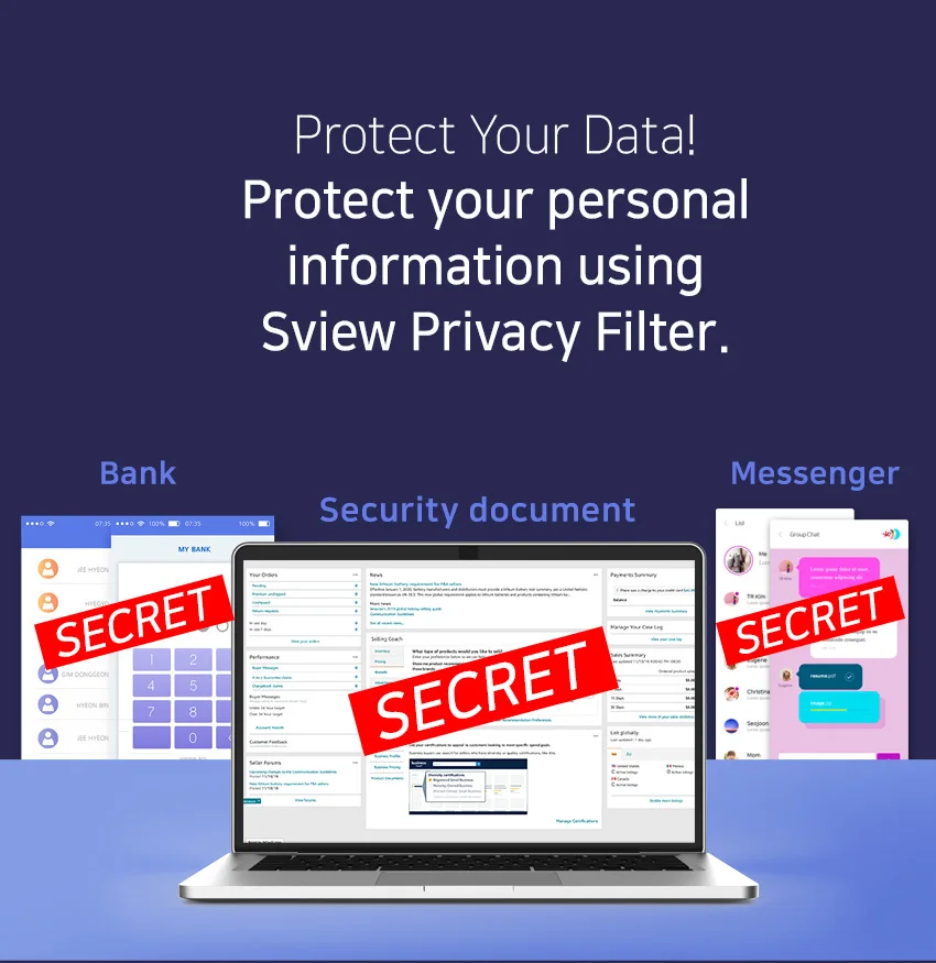 Sview Privacy Filter Antispy Peeping Screen Eye Protection Anti Blue