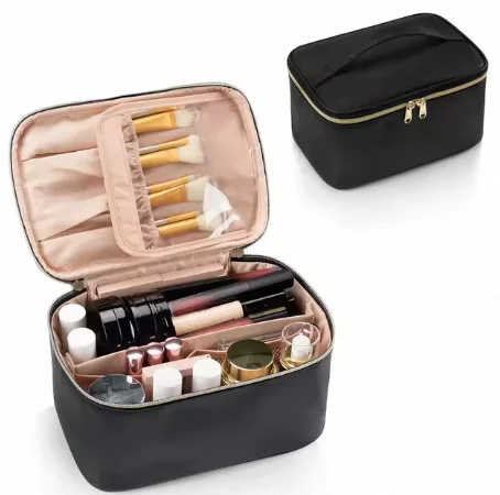 china travel makeup cosmetic bag large capacity supplier ASkinds Large-Capacity Bag, Multifunctional Storage PU Leather Makeup Bag with Dividers And Brushes Slots For Skincare Cosmetics Toiletries Sundries(Pink) : Beauty & Personal Care China Large Cosmetic Bag, Large