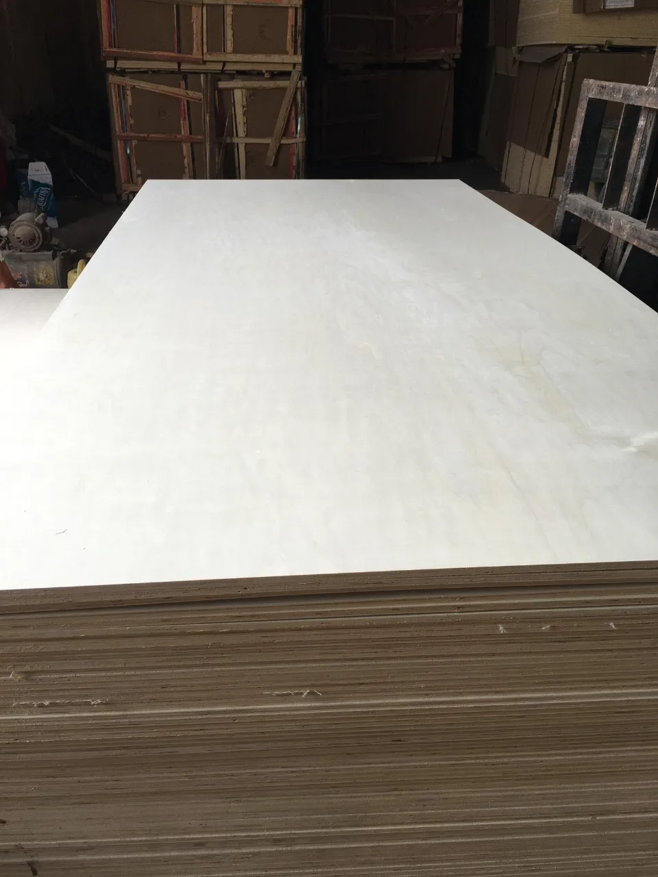 Hot Selling Natural Birch Veneered Plywood Wwoth E0 Glue For Furniture