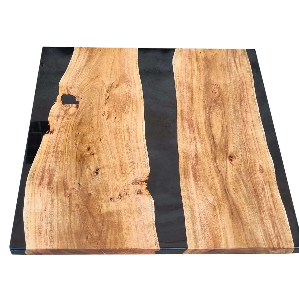 Rectangle Black Epoxy Resin Table Top 120x60 Cm High Quality Best