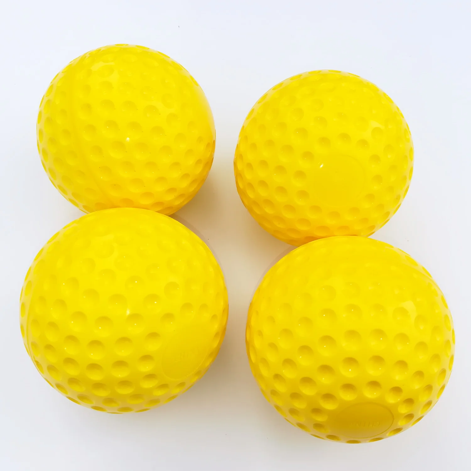 9 Inch 12 Inch Plastic Dimple Ball Pitching Baseball Yellow Softball