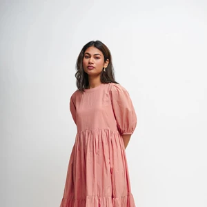 Cotton Maxi With Pockets Round Neck Dress Long Summer Dress Elegant Maxi for Women Solid Color Women's Simple Everyday Dress