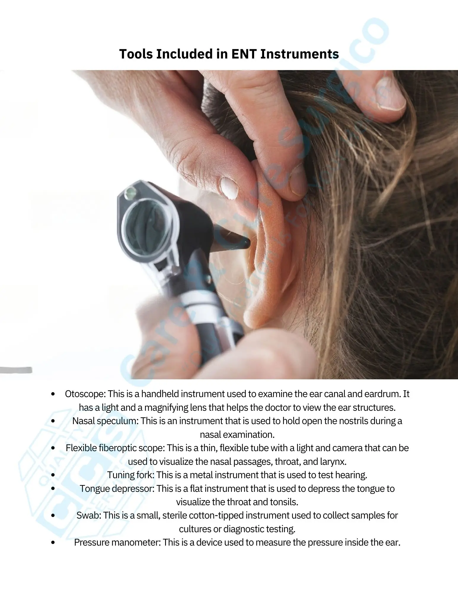 Optic Ent Instruments Otoscope Ophthalmoscope Retinoscope Ent