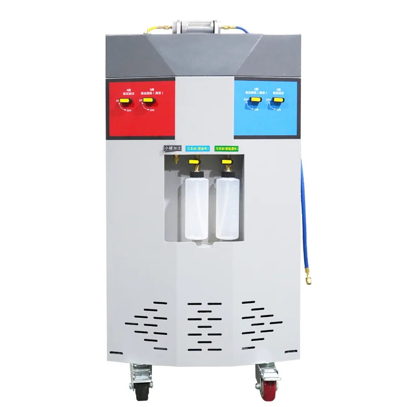 Automatische Klimaanlagen R134a und R1234yf Kältemittel-Gas-Rückgewinnungs-Füllmaschine mit AC-Spülmaschine