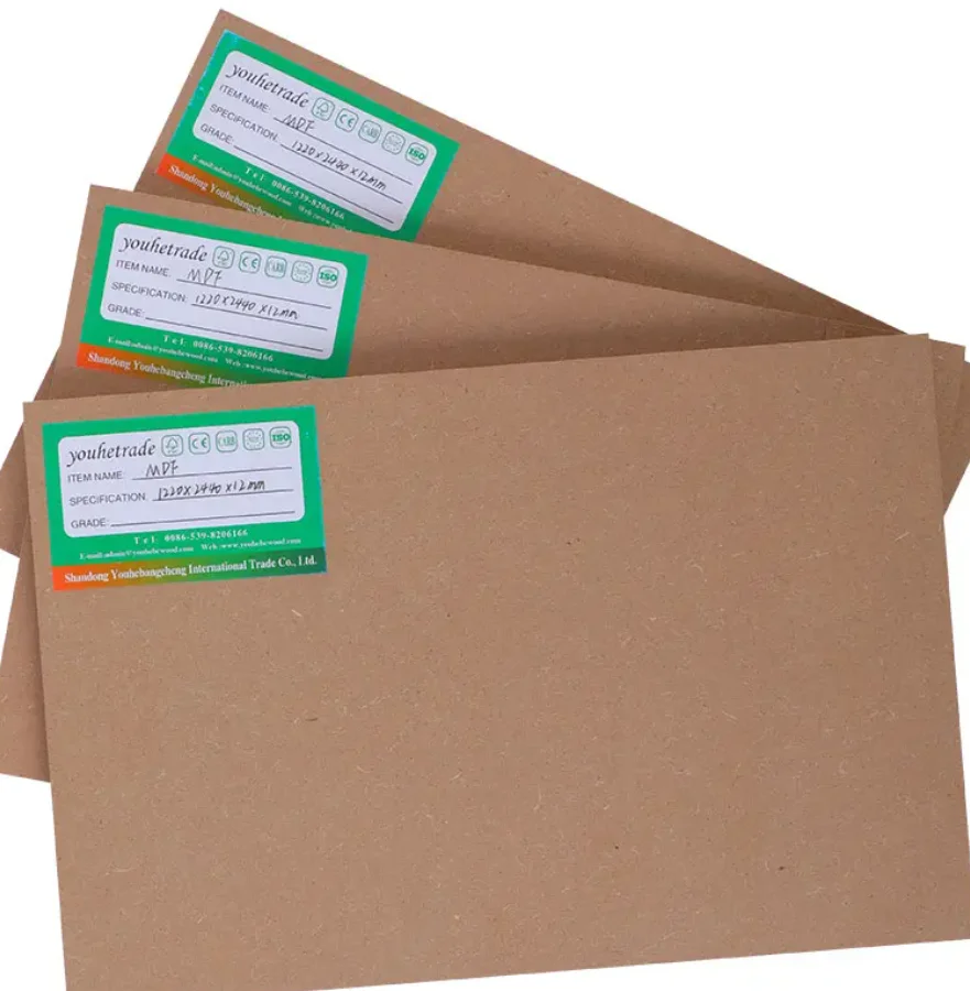 Raw Mdf / Hdf Wood Plain Mdf Board With Uv High Gloss Mdf Board Manufacture Plywood Low Price