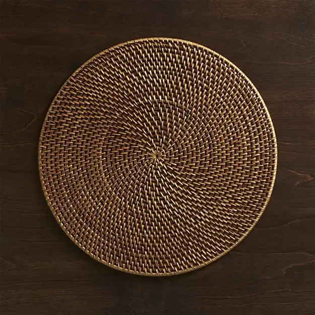 Hot!!!! 2023 Placemat Bamboo Charger Plate Woven Coasters Wicker