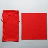 Red bag with cloth