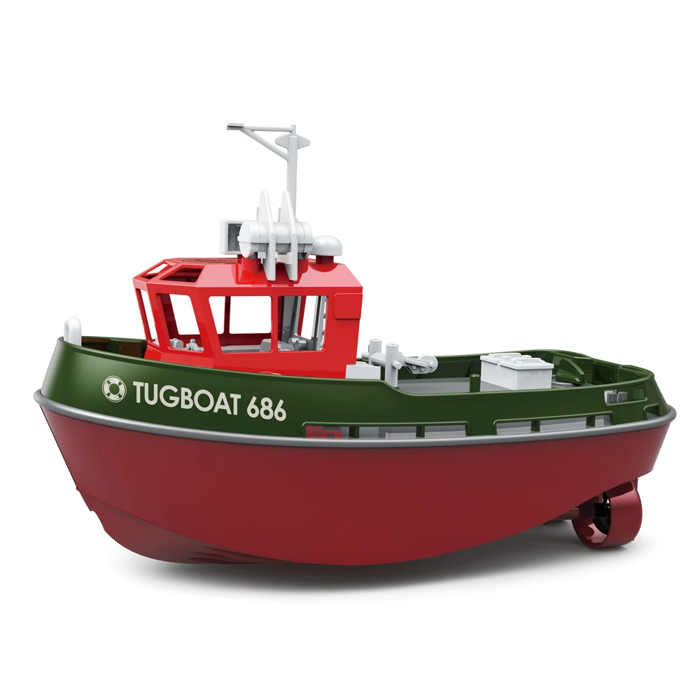 686 RC Boat Kids Toys 4CH Remote Control Toys 1/72 Scale Tug Boat  Model 8Km/h on Water Electric RC Ship RC Toys Gifts