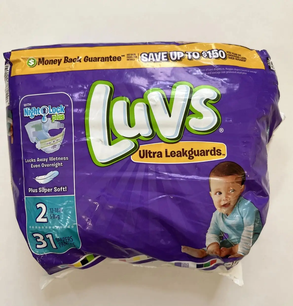 thumbnail image 2 of Luvs Ultra Leakguards Diapers Size N - 40 Count Pack Of 4 2 of 12