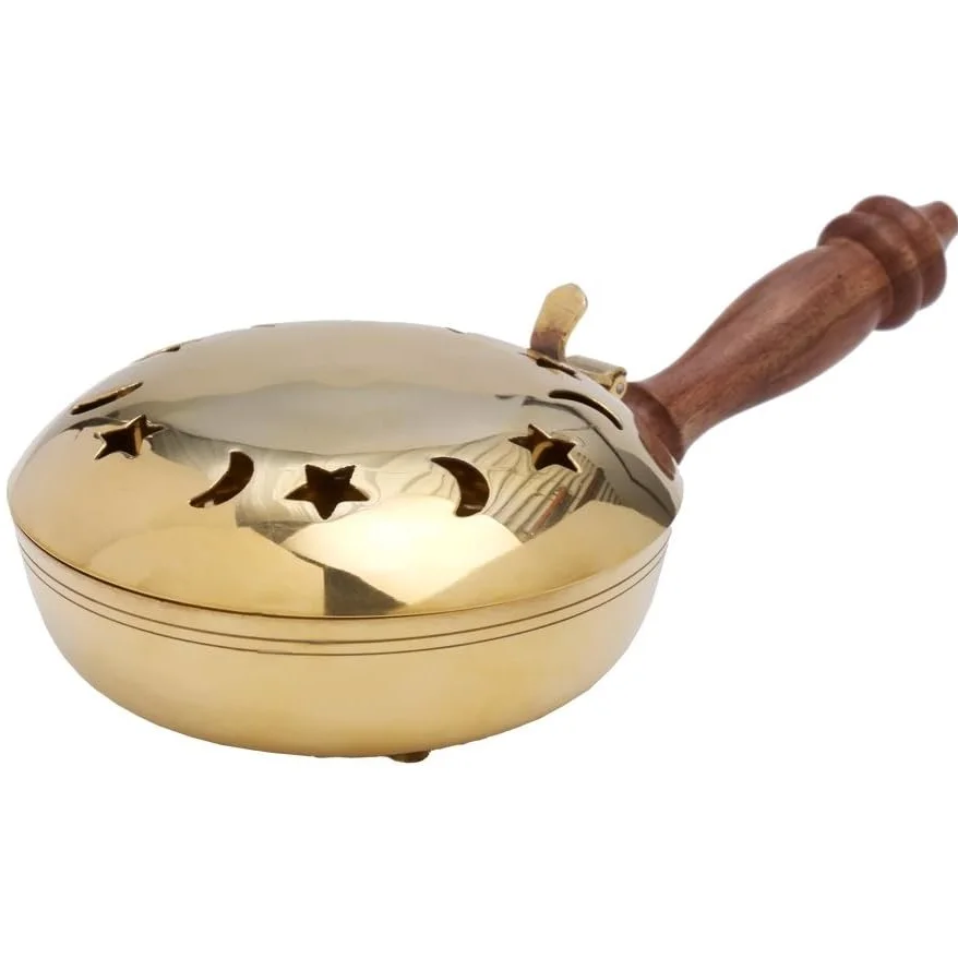 Modern Design Brass Incense Burner & Censer Warmer Eco-Friendly Fragrance Oil Burner for Home Decor Therapeutic Use All-Season