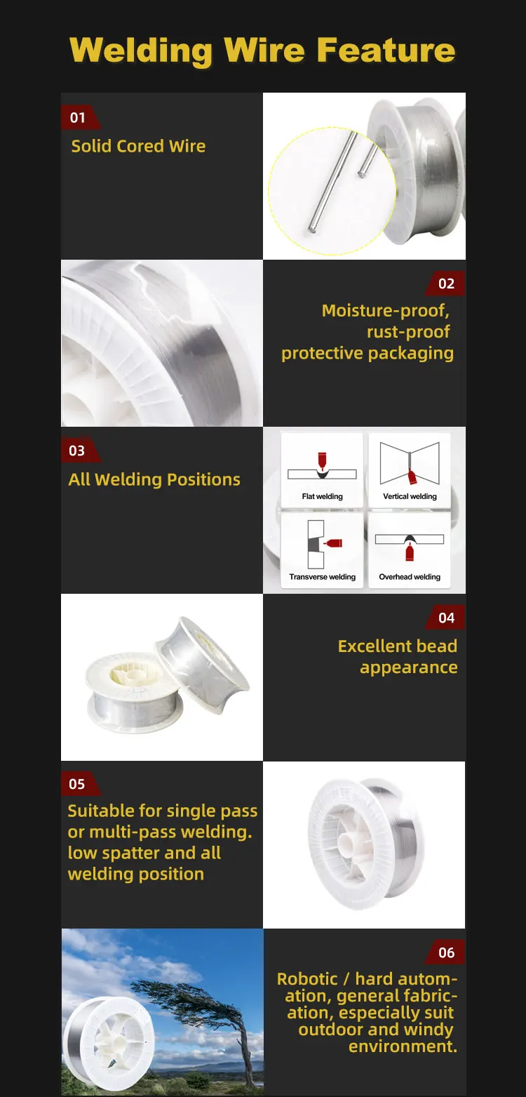 2025 Hot Sale High Quality E71T-1C Flux-Cored Welding Wire Customizable for Hard Facing Low Carbon Steel Mild Steel Alloy Silver manufacture