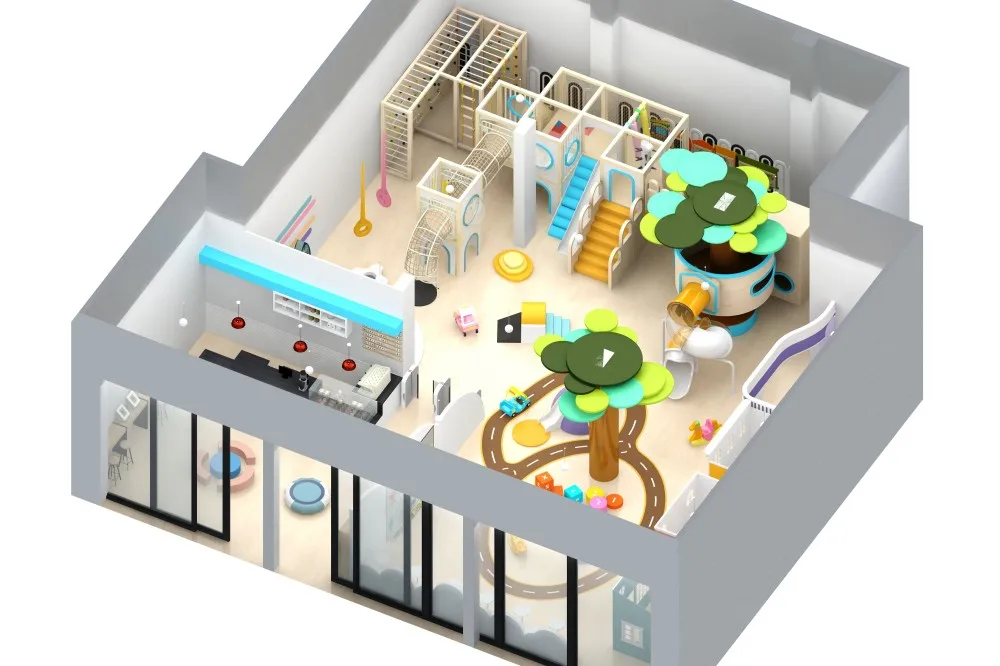 Feelkids ALITA-TQ26005 High-Capacity Indoor PE Board & Galvanized Pipe Multi-Play Kids Activity Center Playroom Equipment details