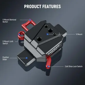NEEWER Mini V Mount Battery Plate With NATO Rail for Adjustable Gimbal Balance Compatible With DJI RS3 Pro RS2 RSC2, Quick detail image