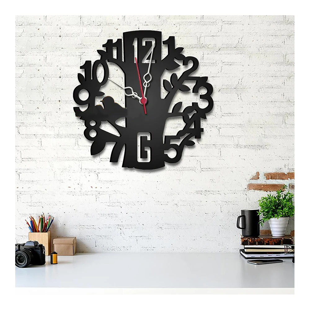 Wall Clock With Decorative 3d Design Form High Quality 3d Wall Clock