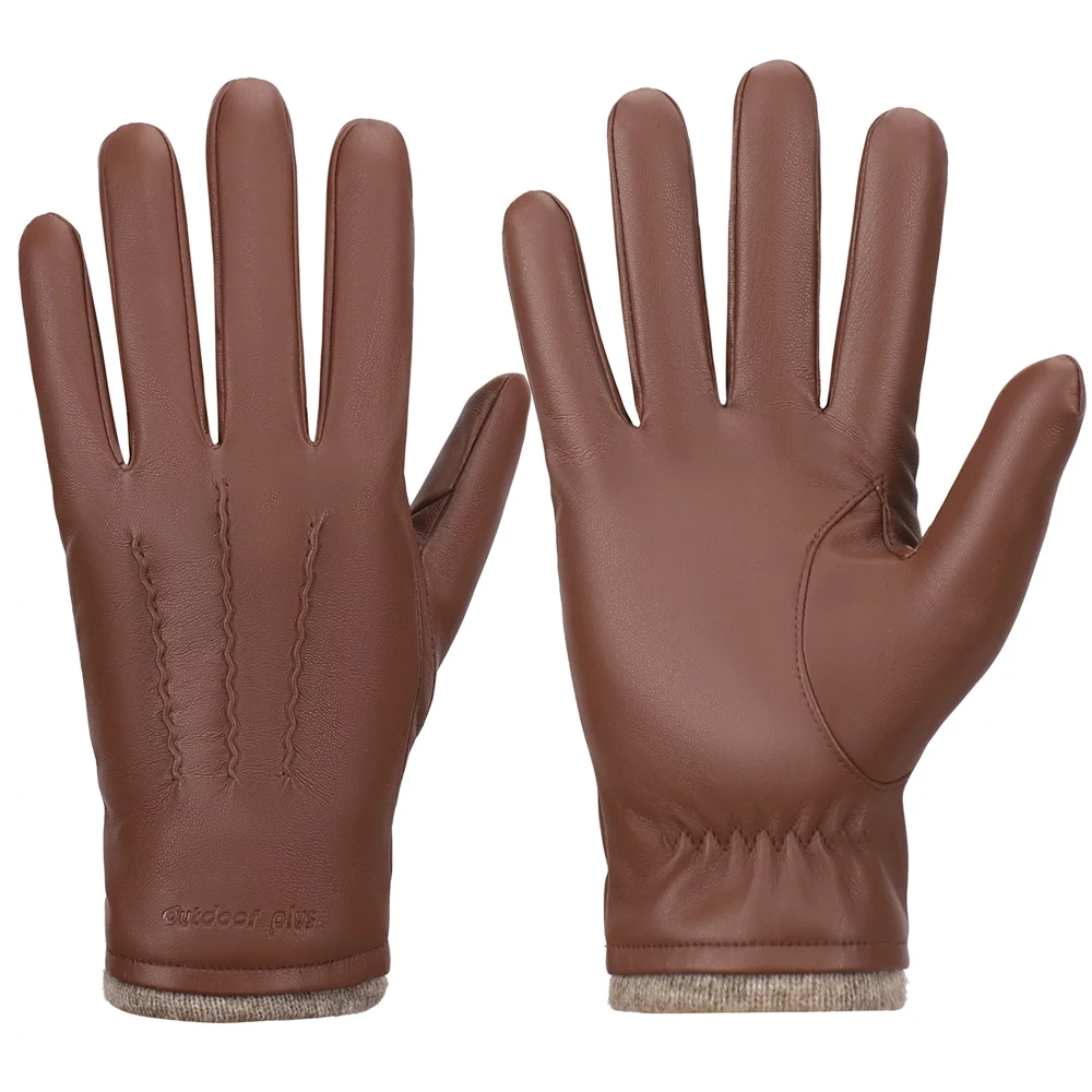 Мужские кожаные водонепроницаемые перчатки