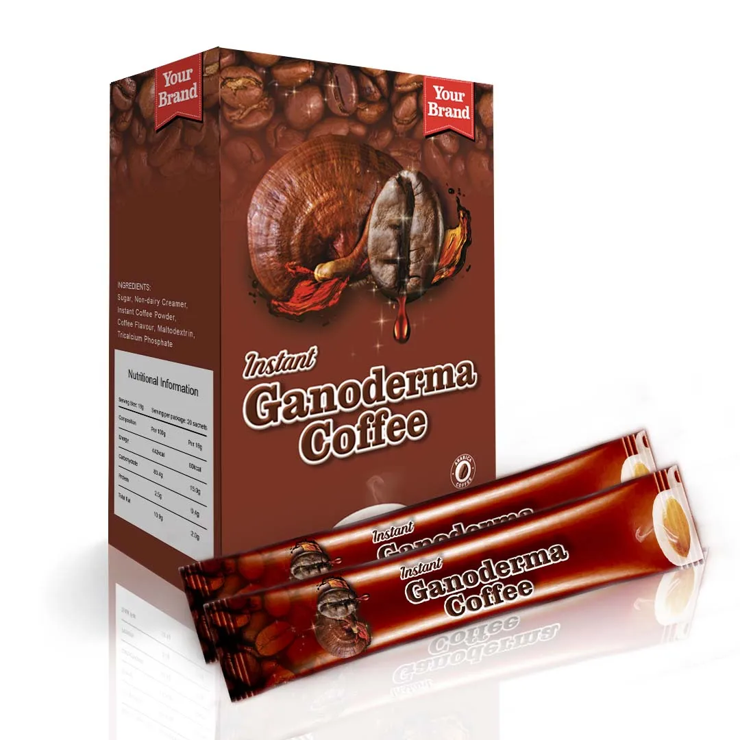 Hot Selling Instant Ganoderma Coffee Cardiovascular Health Slimming Great Tasting Beverage Malaysia Made Boost Immune Mushroom