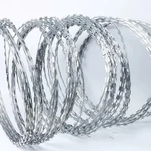 Razor Barbed Wire Machine Double Concertina Snake-Shaped Knife Thorns Single -Circle Steel Wire Razor Barbed mesh