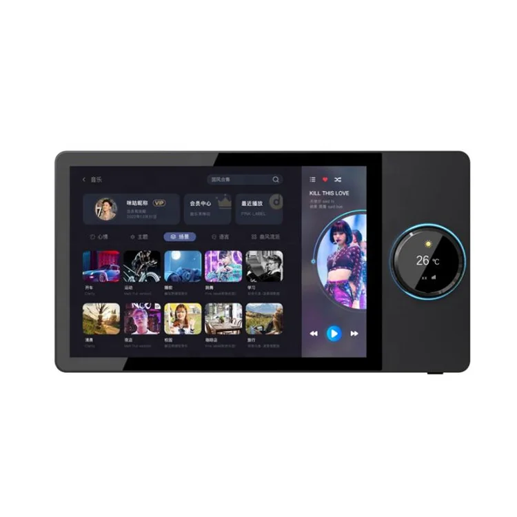 UEMON Tuya WiFi Smart Home Control Panel ZigBee Hub Android OS Background Music Voice Control System for Hotels Smart Host