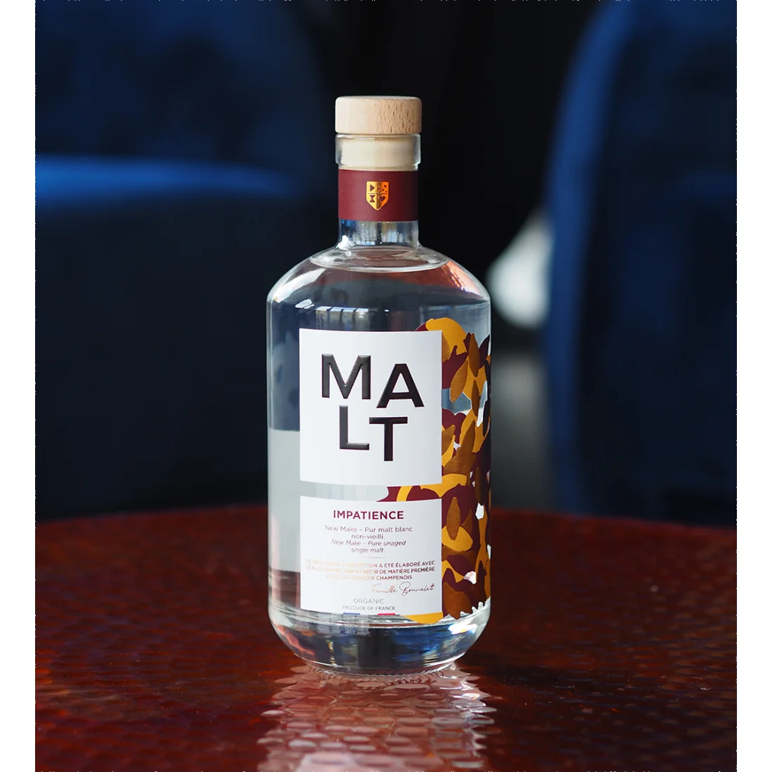 Impatience New Make Organic Whisky 70cl Premium Distilled Pure Unaged Single Malt From Champagne France 42% ABV