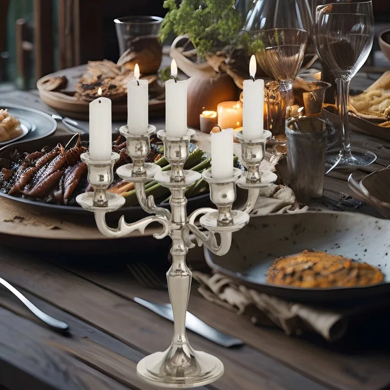 Ornate Gothic SHINING Candelabra Available in Dark Finishes with Intricate Designs Perfect for Themed Events Dramatic Setting
