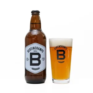 Bertinchamps Belgium 50cl Triple Beer Bottle Glass Premium Bottle Malt Spices Craft Beer Non-Alcoholic Wholesale Custom Label