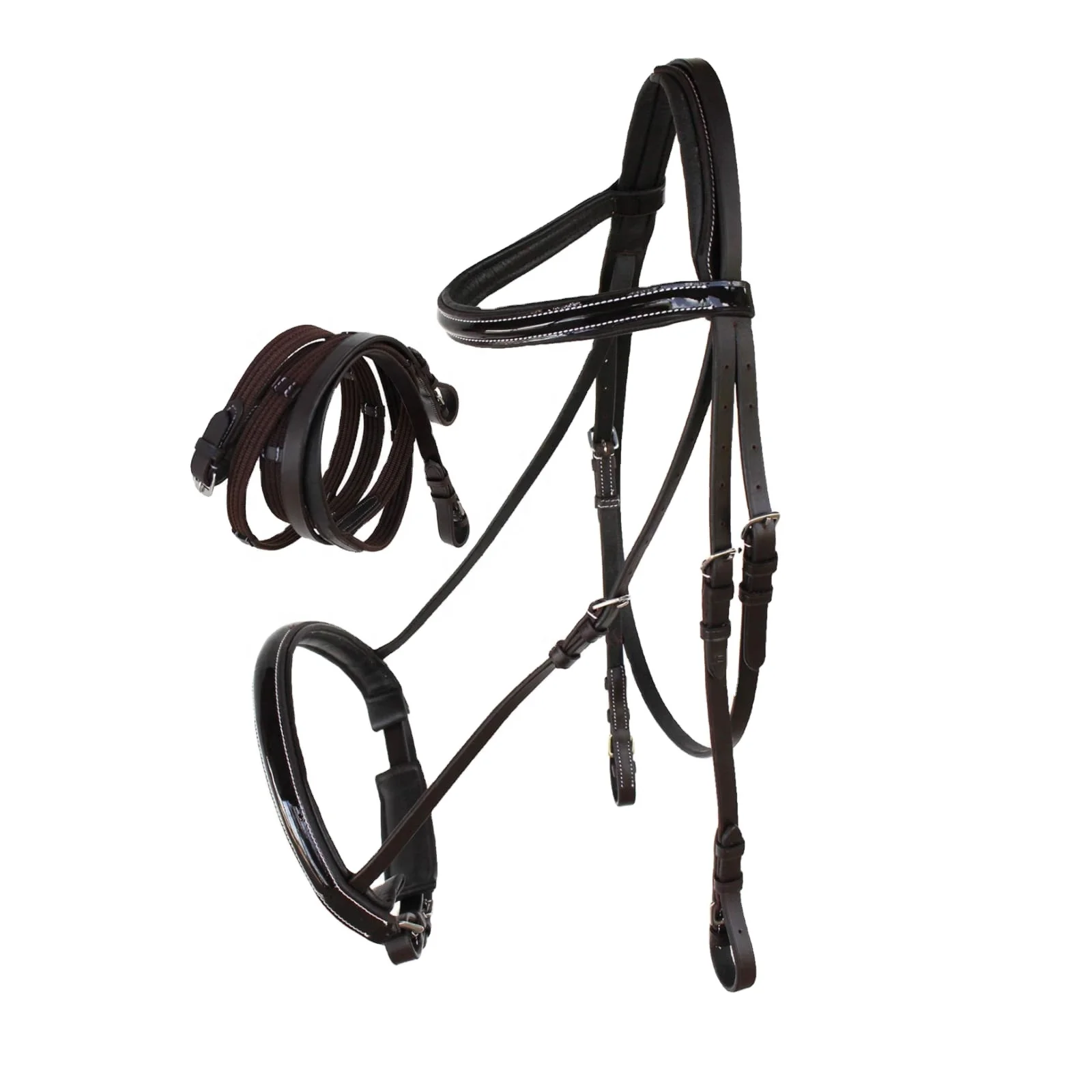 Horse Equestrian Leather Innovative Bridle With A Combination Of Cross