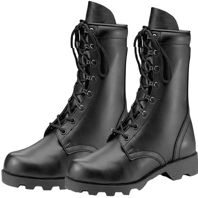 100% Outdoor Leather Boots Heavy Rubber Sole With Side Zipper Real ...