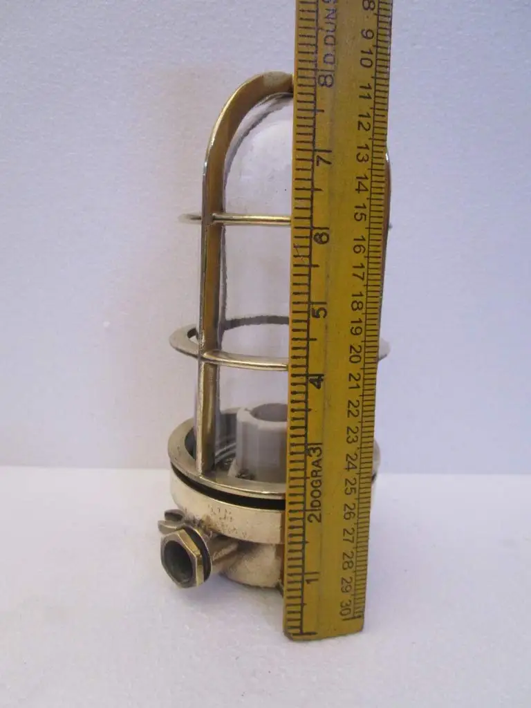 Lampe Ancienne Extensible Style Nautique - Laiton - Reproduction Rétro - Sans Ampoule
