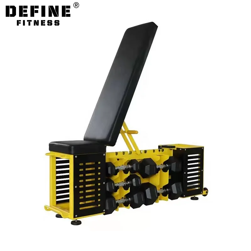 DEFINE FITNESS High Quality Multi Function Dumbbell Storage Bench All in One Workout Bench for Body Exercising Gym Machine